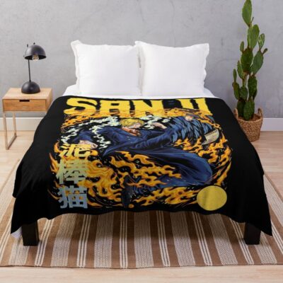 Sanji Master Black Leg Throw Blanket