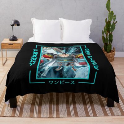 Franky Straw Hat Cyborg Throw Blanket