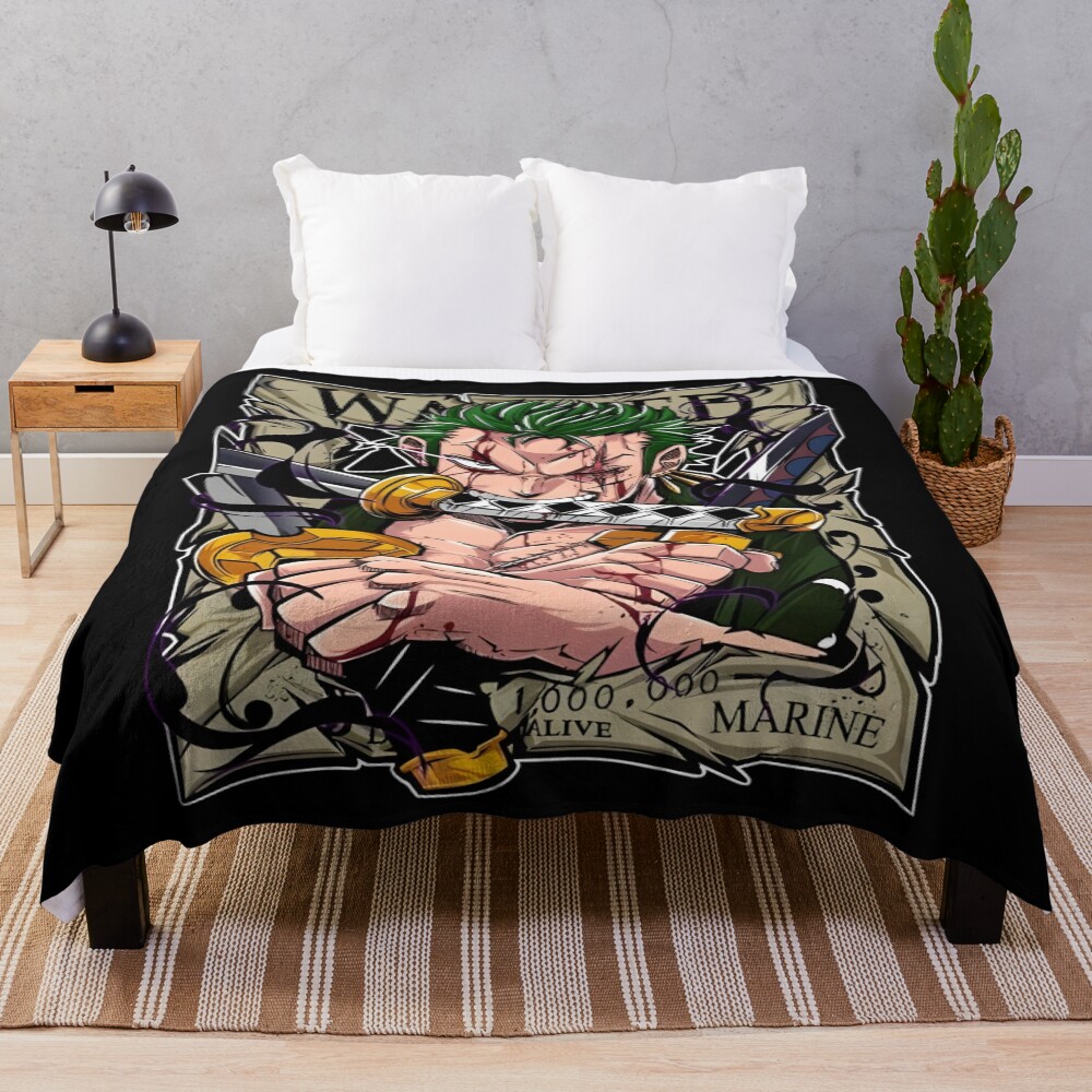 Roronoa Zoro King Of Hell Throw Blanket