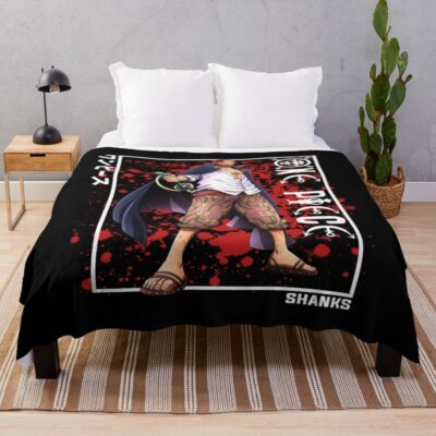 Red Haired Shanks Emperor Throw Blanket