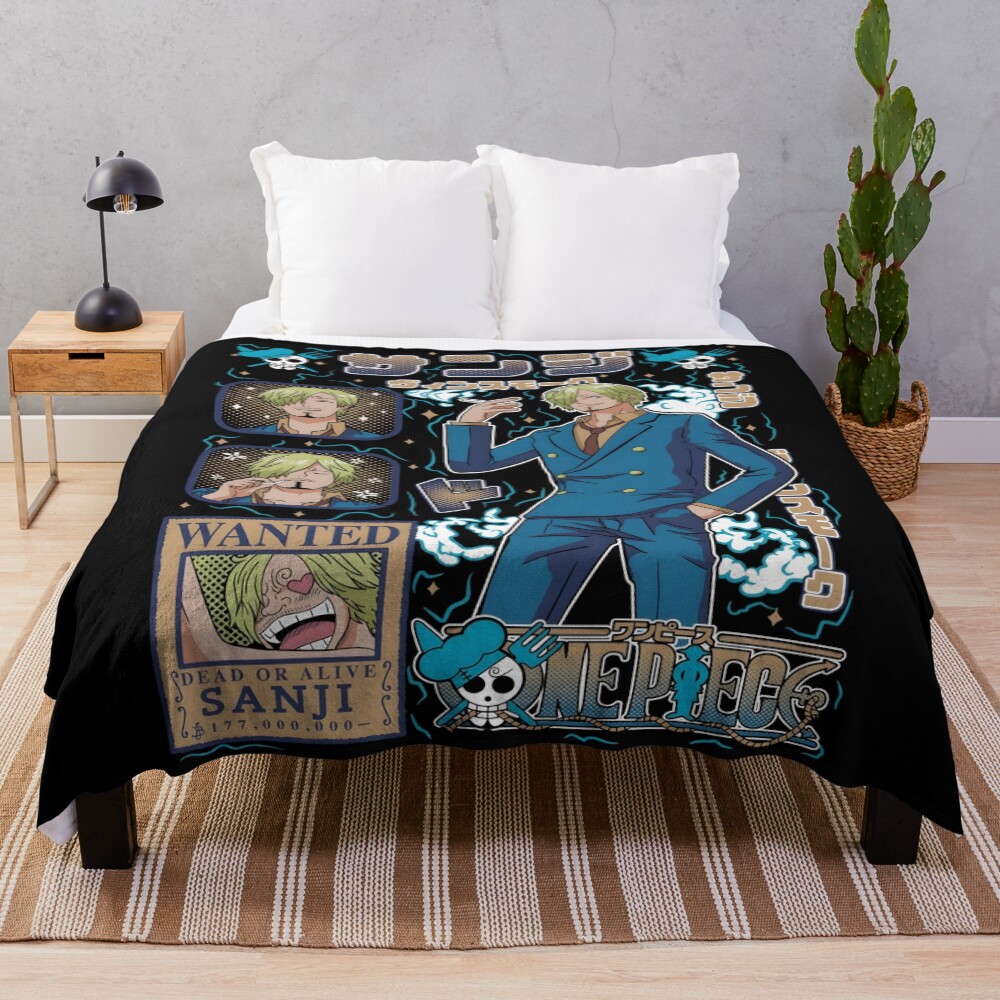 Vinsmoke Sanji Black Leg Throw Blanket