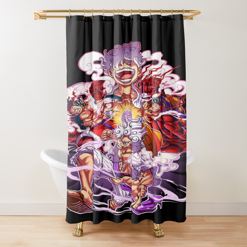 Monkey D Luffy Gear Five Shower Curtain