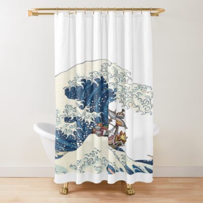 Thousand Sunny Great Wave Shower Curtain
