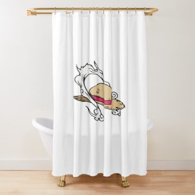Straw Hat Gear Five Shower Curtain