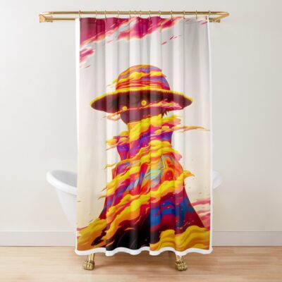 Luffy Of Clouds And Flame Shower Curtain