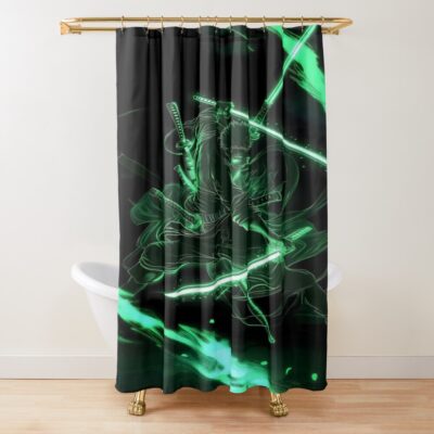 Roronoa Zoro Three Sword Style Shower Curtain