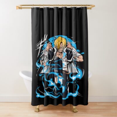 Vinsmoke Sanji Black Leg Shower Curtain