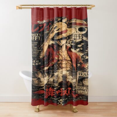 One Piece Grand Line Journey Shower Curtain