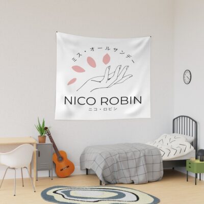 Nico Robin Minimal Logo Tapestry