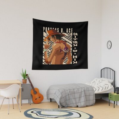 Portgas D Ace Fire Fist Tapestry