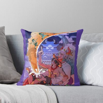 Portgas D Ace And Yamato Throw Pillow