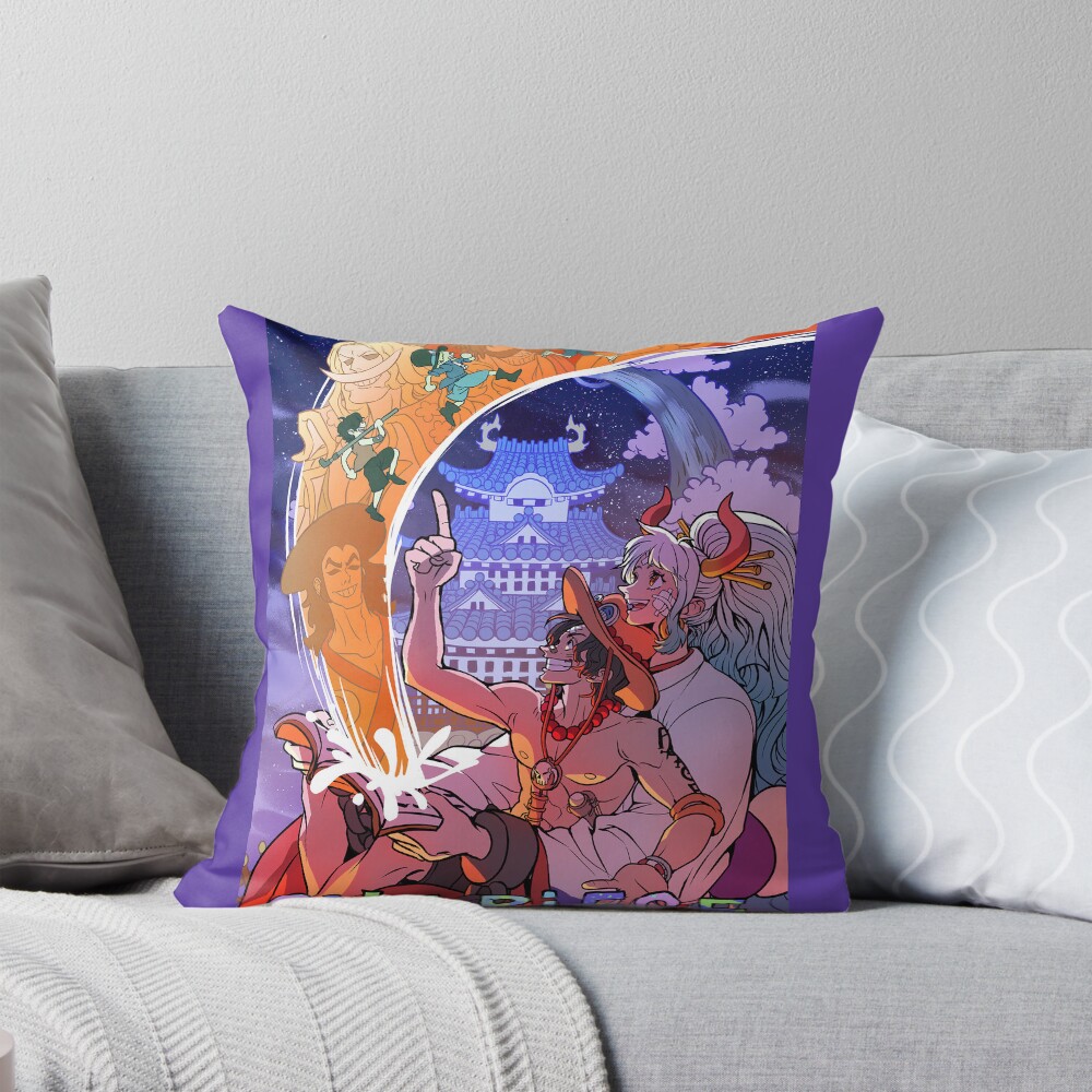 Portgas D Ace And Yamato Throw Pillow