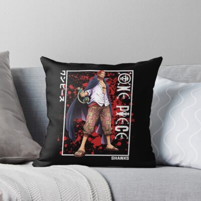 Red Haired Shanks Emperor Throw Pillow