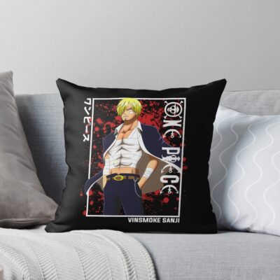 Sanji Charismatic Straw Hat Throw Pillow
