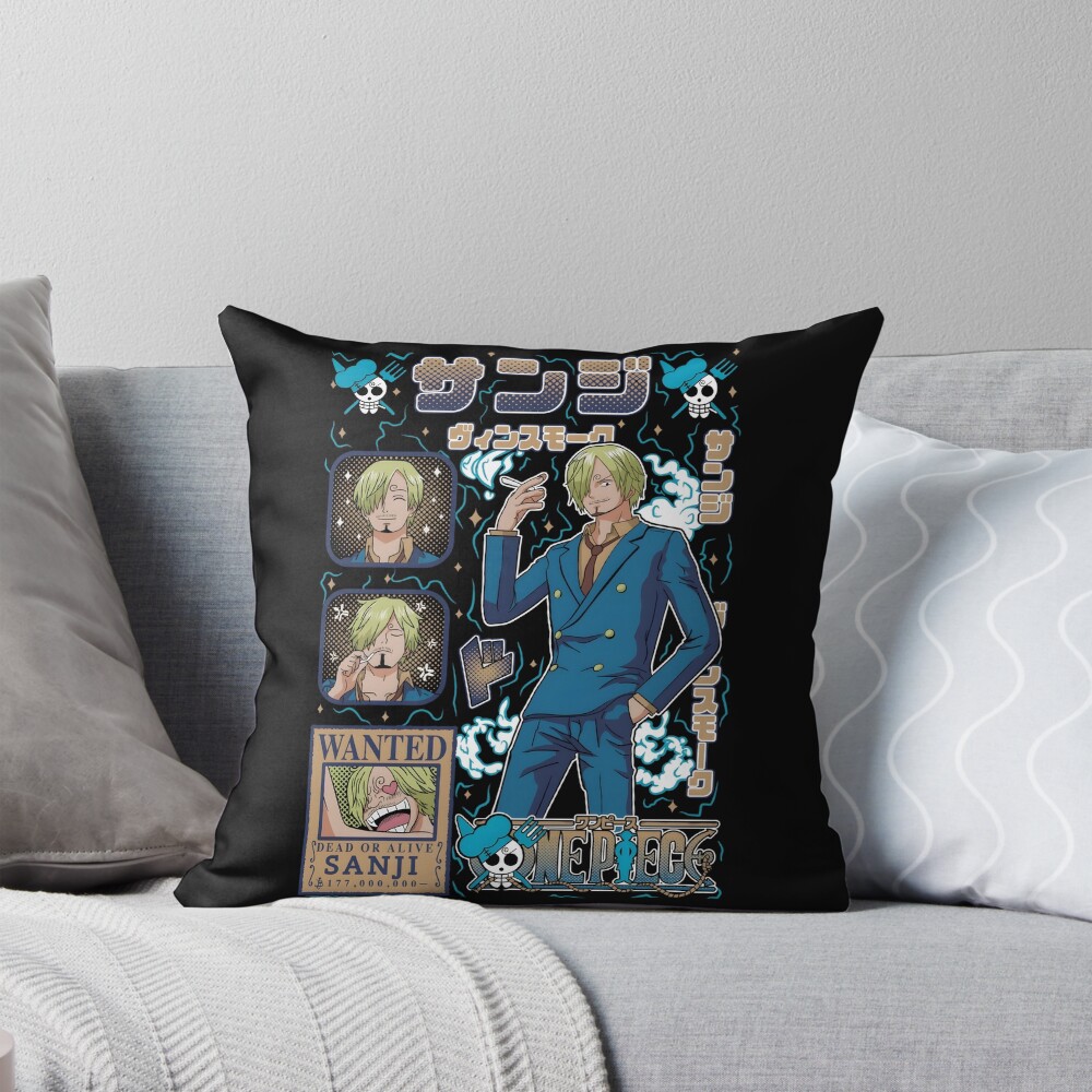 Vinsmoke Sanji Black Leg Throw Pillow