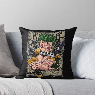 Roronoa Zoro King Of Hell Throw Pillow