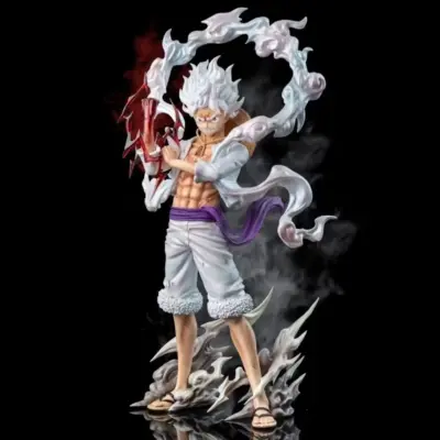 25cm/9.84in One Piece Nika Luffy Gear 5 PVC Collectible Figure Model
