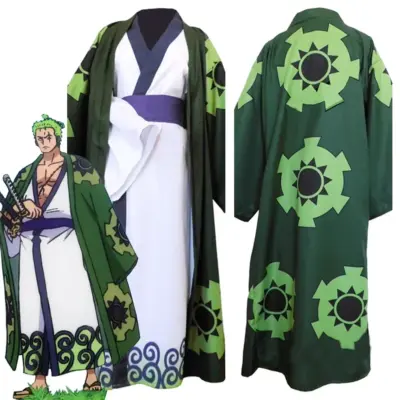 One Piece Roronoa Zoro Wano Country Kimono Cosplay Costume