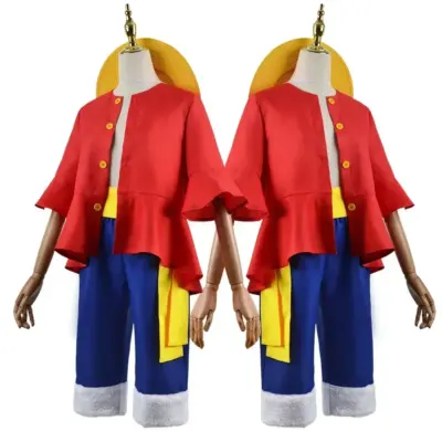 One Piece Luffy Monkey D Halloween Cosplay Costume Set